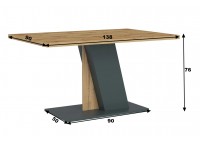 ΤΡΑΠΕΖΙ ΑΠΟΧΡΩΣΗ WOTAN OAK - ΑΝΘΡΑΚΙ