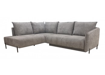 ΚΑΝΑΠΕΣ ΚΡΕΒΑΤΙ ΓΩΝΙΑ ΑΡΙΣΤΕΡΗ ΜΕ ΑΠΟΘΗΚΕΥΤΙΚΟ ΧΩΡΟ ΥΦΑΣΜΑ ΓΚΡΙ