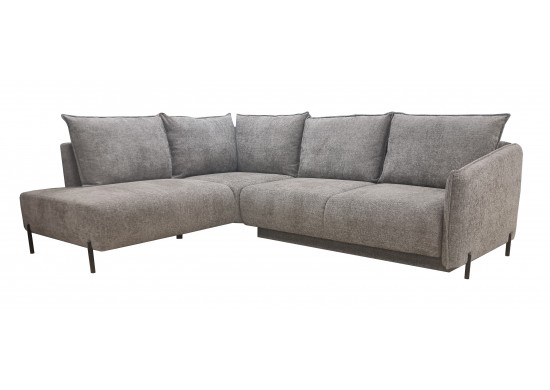 ΚΑΝΑΠΕΣ ΚΡΕΒΑΤΙ ΓΩΝΙΑ ΑΡΙΣΤΕΡΗ ΜΕ ΑΠΟΘΗΚΕΥΤΙΚΟ ΧΩΡΟ ΥΦΑΣΜΑ ΓΚΡΙ