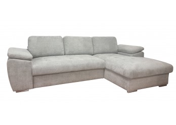 ΚΑΝΑΠΕΣ ΚΡΕΒΑΤΙ ΓΩΝΙΑ ΔΕΞΙΑ ΜΕ ΑΠΟΘΗΚΕΥΤΙΚΟ ΧΩΡΟ ΥΦΑΣΜΑ ΓΚΡΙ