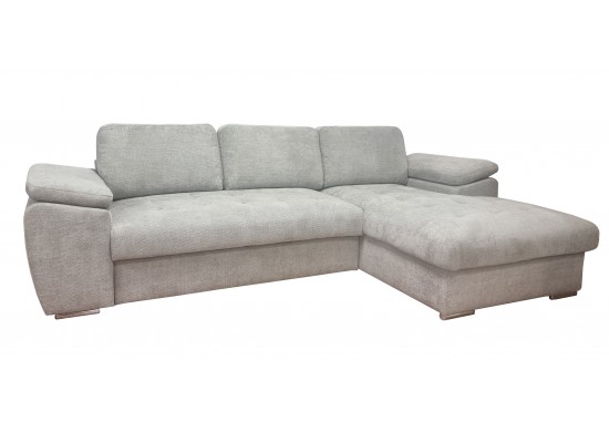 ΚΑΝΑΠΕΣ ΚΡΕΒΑΤΙ ΓΩΝΙΑ ΔΕΞΙΑ ΜΕ ΑΠΟΘΗΚΕΥΤΙΚΟ ΧΩΡΟ ΥΦΑΣΜΑ ΓΚΡΙ