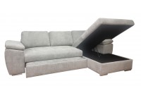 ΚΑΝΑΠΕΣ ΚΡΕΒΑΤΙ ΓΩΝΙΑ ΔΕΞΙΑ ΜΕ ΑΠΟΘΗΚΕΥΤΙΚΟ ΧΩΡΟ ΥΦΑΣΜΑ ΓΚΡΙ