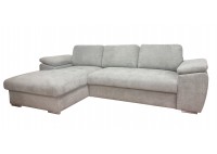 ΚΑΝΑΠΕΣ ΚΡΕΒΑΤΙ ΓΩΝΙΑ ΑΡΙΣΤΕΡΗ ΜΕ ΑΠΟΘΗΚΕΥΤΙΚΟ ΧΩΡΟ ΥΦΑΣΜΑ ΓΚΡΙ