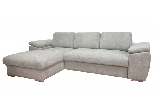 ΚΑΝΑΠΕΣ ΚΡΕΒΑΤΙ ΓΩΝΙΑ ΑΡΙΣΤΕΡΗ ΜΕ ΑΠΟΘΗΚΕΥΤΙΚΟ ΧΩΡΟ ΥΦΑΣΜΑ ΓΚΡΙ