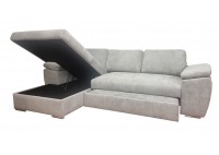 ΚΑΝΑΠΕΣ ΚΡΕΒΑΤΙ ΓΩΝΙΑ ΑΡΙΣΤΕΡΗ ΜΕ ΑΠΟΘΗΚΕΥΤΙΚΟ ΧΩΡΟ ΥΦΑΣΜΑ ΓΚΡΙ