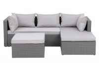 ΣΑΛΟΝΙ ΣΕΤ WICKER ΑΝΟΙΧΤΟ ΓΚΡΙ