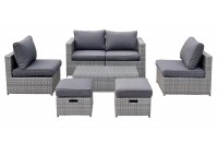 ΣΑΛΟΝΙ ΣΕΤ WICKER ΓΚΡΙ