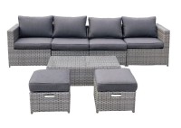 ΣΑΛΟΝΙ ΣΕΤ WICKER ΓΚΡΙ