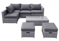 ΣΑΛΟΝΙ ΣΕΤ WICKER ΓΚΡΙ