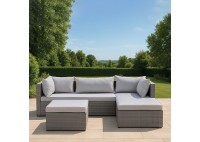 ΣΑΛΟΝΙ ΣΕΤ WICKER ΑΝΟΙΧΤΟ ΓΚΡΙ