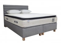 ΚΡΕΒΑΤΙ ΔΙΠΛΟ ΥΦΑΣΜΑ ΓΚΡΙ ΓΙΑ ΣΤΡΩΜΑ 160Χ200