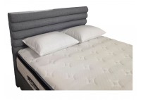 ΚΡΕΒΑΤΙ ΔΙΠΛΟ ΥΦΑΣΜΑ ΓΚΡΙ ΓΙΑ ΣΤΡΩΜΑ 160Χ200