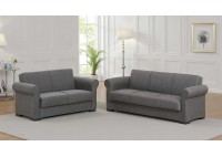 ΣΕΤ ΣΑΛΟΝΙΟΥ 3ΘΕΣΙΟΣ & 2ΘΕΣΙΟΣ ΥΦΑΣΜΑ ΓΚΡΙ