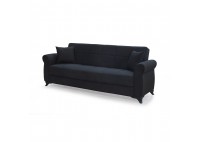 ΣΕΤ ΣΑΛΟΝΙΟΥ 3ΘΕΣΙΟΣ & 2ΘΕΣΙΟΣ ΥΦΑΣΜΑ ΜΑΥΡΟ