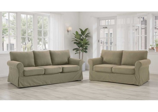 ΣΕΤ ΣΑΛΟΝΙΟΥ 3ΘΕΣΙΟΣ & 2ΘΕΣΙΟΣ ΥΦΑΣΜΑ ΜΠΕΖ