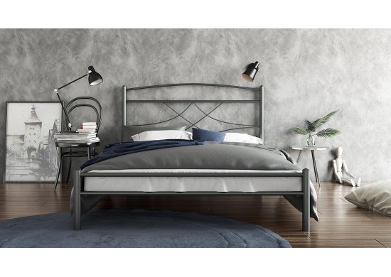 ΣΕΤ ΚΡΕΒΑΤΙ ΔΙΠΛΟ ΜΕΤΑΛΛΙΚΟ ΑΣΗΜΙ ΜΕ ΣΤΡΩΜΑ PRIMUS 160Χ200