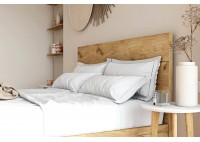 ΣΕΤ ΚΡΕΒΑΤΙ ΔΙΠΛΟ ΦΥΣΙΚΟ ΔΡΥΣ ΡΟΥΣΤΙΚ ΜΕ ΣΤΡΩΜΑ ΗΡΩ 160Χ200