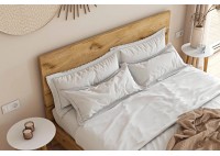 ΣΕΤ ΚΡΕΒΑΤΙ ΔΙΠΛΟ ΦΥΣΙΚΟ ΔΡΥΣ ΡΟΥΣΤΙΚ ΜΕ ΣΤΡΩΜΑ ΗΡΩ 160Χ200