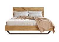 ΣΕΤ ΚΡΕΒΑΤΙ ΔΙΠΛΟ ΦΥΣΙΚΟ ΔΡΥΣ ΡΟΥΣΤΙΚ ΜΕ ΣΤΡΩΜΑ ΗΡΩ 160Χ200