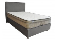 ΣΕΤ ΚΡΕΒΑΤΙ ΗΜΙΔΙΠΛΟ ΜΕ ΑΠΟΘΗΚΕΥΤΙΚΟ ΧΩΡΟ ΥΦΑΣΜΑ ΓΚΡΙ & ΣΤΡΩΜΑ LARSSON 120Χ200