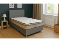 ΣΕΤ ΚΡΕΒΑΤΙ ΗΜΙΔΙΠΛΟ ΜΕ ΑΠΟΘΗΚΕΥΤΙΚΟ ΧΩΡΟ ΥΦΑΣΜΑ ΓΚΡΙ & ΣΤΡΩΜΑ LARSSON 120Χ200