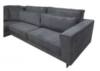 ΚΑΝΑΠΕΣ ΓΩΝΙΑ ΑΡΙΣΤΕΡΗ ΥΦΑΣΜΑ ΣΚΟΥΡΟ ΓΚΡΙ