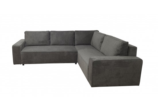 ΚΑΝΑΠΕΣ ΚΡΕΒΑΤΙ ΓΩΝΙΑ ΔΕΞΙΑ ΜΕ ΑΠΟΘΗΚΕΥΤΙΚΟ ΧΩΡΟ ΥΦΑΣΜΑ ΓΚΡΙ