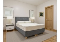 ΚΡΕΒΑΤΙ ΔΙΠΛΟ ΥΦΑΣΜΑ ΓΚΡΙ ΓΙΑ ΣΤΡΩΜΑ 160Χ200