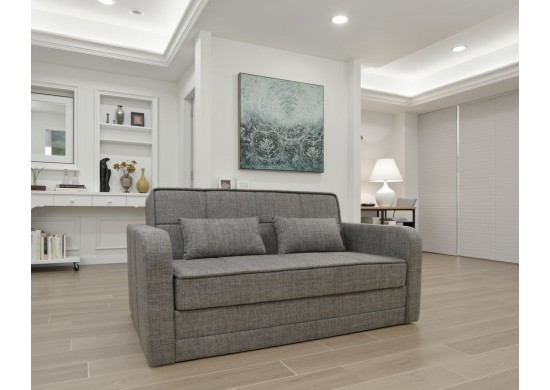 ΚΑΝΑΠΕΣ ΚΡΕΒΑΤΙ 2Θ ΜΕ ΑΠΟΘΗΚΕΥΤΙΚΟ ΧΩΡΟ ΥΦΑΣΜΑ ΓΚΡΙ