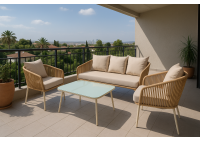 ΣΑΛΟΝΙ ΣΕΤ ALU ΜΠΕΖ - ΕΚΡΟΥ