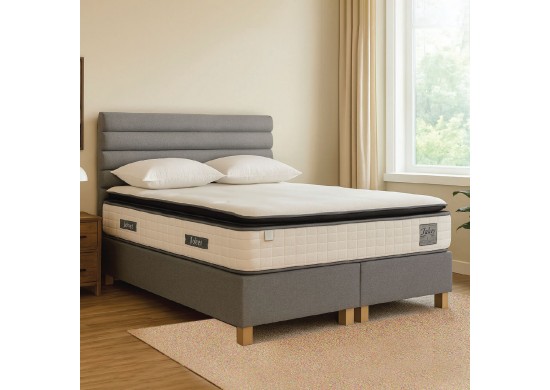 ΚΡΕΒΑΤΙ ΔΙΠΛΟ ΥΦΑΣΜΑ ΓΚΡΙ ΓΙΑ ΣΤΡΩΜΑ 160Χ200