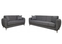 ΣΕΤ ΣΑΛΟΝΙΟΥ 3ΘΕΣΙΟΣ & 2ΘΕΣΙΟΣ ΥΦΑΣΜΑ ΓΚΡΙ