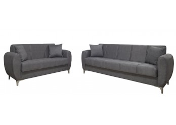 ΣΕΤ ΣΑΛΟΝΙΟΥ 3ΘΕΣΙΟΣ & 2ΘΕΣΙΟΣ ΥΦΑΣΜΑ ΓΚΡΙ