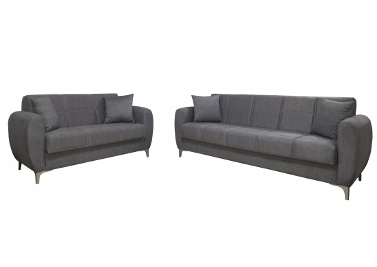 ΣΕΤ ΣΑΛΟΝΙΟΥ 3ΘΕΣΙΟΣ & 2ΘΕΣΙΟΣ ΥΦΑΣΜΑ ΓΚΡΙ