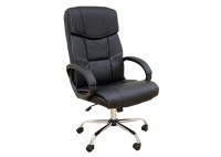 ΠΟΛΥΘΡΟΝΑ ΓΡΑΦΕΙΟΥ ΔΕΡΜΑΤΙΝΗ ΜΑΥΡΗ PVC