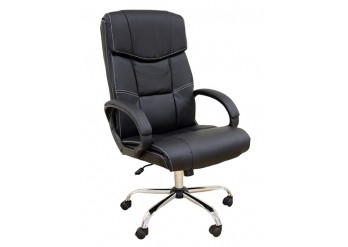 ΠΟΛΥΘΡΟΝΑ ΓΡΑΦΕΙΟΥ ΔΕΡΜΑΤΙΝΗ ΜΑΥΡΗ PVC