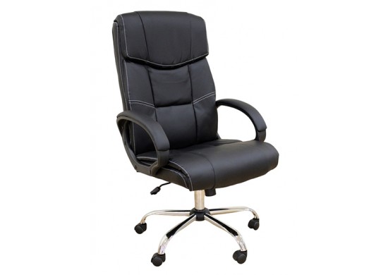 ΠΟΛΥΘΡΟΝΑ ΓΡΑΦΕΙΟΥ ΔΕΡΜΑΤΙΝΗ ΜΑΥΡΗ PVC