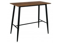 ΤΡΑΠΕΖΙ BAR ANTIQUE OAK ΜΕ ΜΕΤΑΛΛΙΚΑ ΠΟΔΙΑ ΜΑΥΡΑ