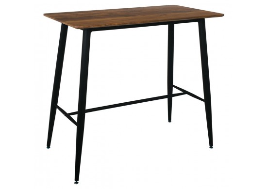 ΤΡΑΠΕΖΙ BAR ANTIQUE OAK ΜΕ ΜΕΤΑΛΛΙΚΑ ΠΟΔΙΑ ΜΑΥΡΑ