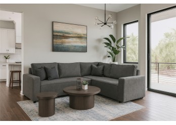 ΚΑΝΑΠΕΣ ΚΡΕΒΑΤΙ ΓΩΝΙΑ ΑΡΙΣΤΕΡΗ ΜΕ ΑΠΟΘΗΚΕΥΤΙΚΟ ΧΩΡΟ ΥΦΑΣΜΑ ΓΚΡΙ