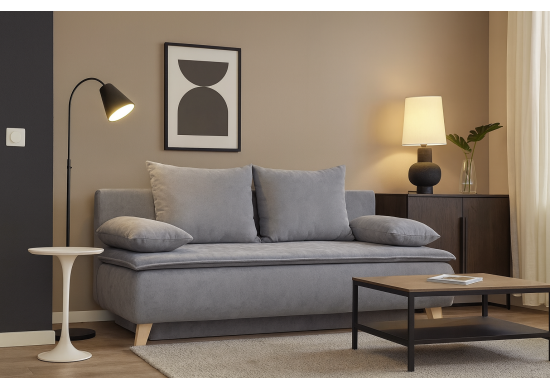 ΚΑΝΑΠΕΣ ΚΡΕΒΑΤΙ 3ΘΕΣΙΟΣ ΜΕ ΑΠΟΘΗΚΕΥΤΙΚΟ ΧΩΡΟ ΥΦΑΣΜΑ ΓΚΡΙ