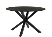 ΤΡΑΠΕΖΙ ΡΟΤΟΝΤΑ ΜΕΤΑΛΛΙΚΟ ΜΑΥΡΟ ΜΕ ΕΠΙΦΑΝΕΙΑ SINTERED STONE ΑΠΟΧΡΩΣΗ ΤΣΙΜΕΝΤΟ