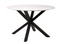 ΤΡΑΠΕΖΙ ΡΟΤΟΝΤΑ ΜΕΤΑΛΛΙΚΟ ΜΑΥΡΟ ΜΕ ΕΠΙΦΑΝΕΙΑ SINTERED STONE ΑΠΟΧΡΩΣΗ ΛΕΥΚΟ ΜΑΡΜΑΡΟ