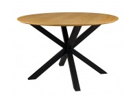 ΤΡΑΠΕΖΙ ΡΟΤΟΝΤΑ ΜΕΤΑΛΛΙΚΟ ΜΑΥΡΟ ΜΕ ΕΠΙΦΑΝΕΙΑ MDF ΑΠΟΧΡΩΣΗ ΔΡΥΣ