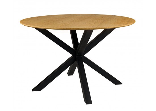 ΤΡΑΠΕΖΙ ΡΟΤΟΝΤΑ ΜΕΤΑΛΛΙΚΟ ΜΑΥΡΟ ΜΕ ΕΠΙΦΑΝΕΙΑ MDF ΑΠΟΧΡΩΣΗ ΔΡΥΣ