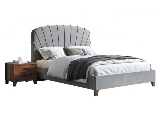 ΚΡΕΒΑΤΙ ΔΙΠΛΟ ΥΦΑΣΜΑ ΓΚΡΙ