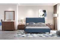 ΚΡΕΒΑΤΙ ΥΦΣΜΑ ΣΚΟΥΡΟ ΜΠΛΕ