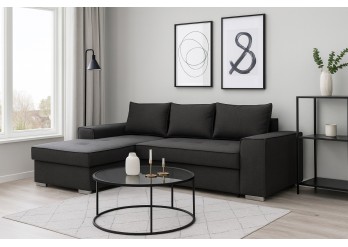 ΚΑΝΑΠΕΣ ΚΡΕΒΑΤΙ ΓΩΝΙΑ ΑΡΙΣΤΕΡΗ ΜΕ ΑΠΟΘΗΚΕΥΤΙΚΟ ΧΩΡΟ ΥΦΑΣΜΑ ΓΚΡΙ 