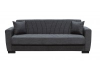 ΚΑΝΑΠΕΣ ΚΡΕΒΑΤΙ 3ΘΕΣΙΟΣ ΜΕ ΑΠΟΘΗΚΕΥΤΙΚΟ ΧΩΡΟ ΥΦΑΣΜΑ ΣΚΟΥΡΟ ΓΚΡΙ