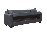 ΚΑΝΑΠΕΣ ΚΡΕΒΑΤΙ 3ΘΕΣΙΟΣ ΜΕ ΑΠΟΘΗΚΕΥΤΙΚΟ ΧΩΡΟ ΥΦΑΣΜΑ ΣΚΟΥΡΟ ΓΚΡΙ